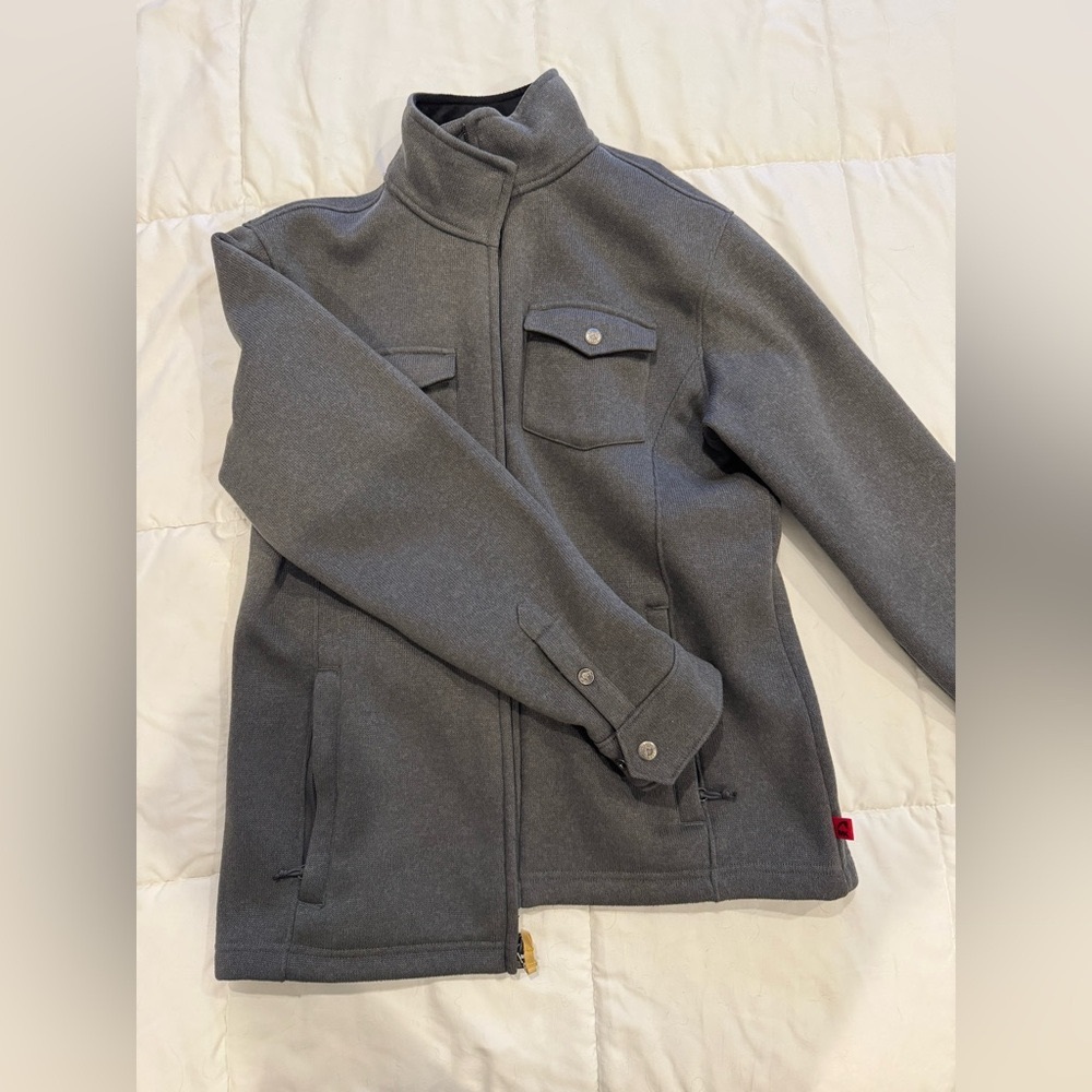 Mountain khakis jacket - men’s size medium - gray in color